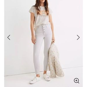 Madewell 10" High-Rise white jeans sz 24